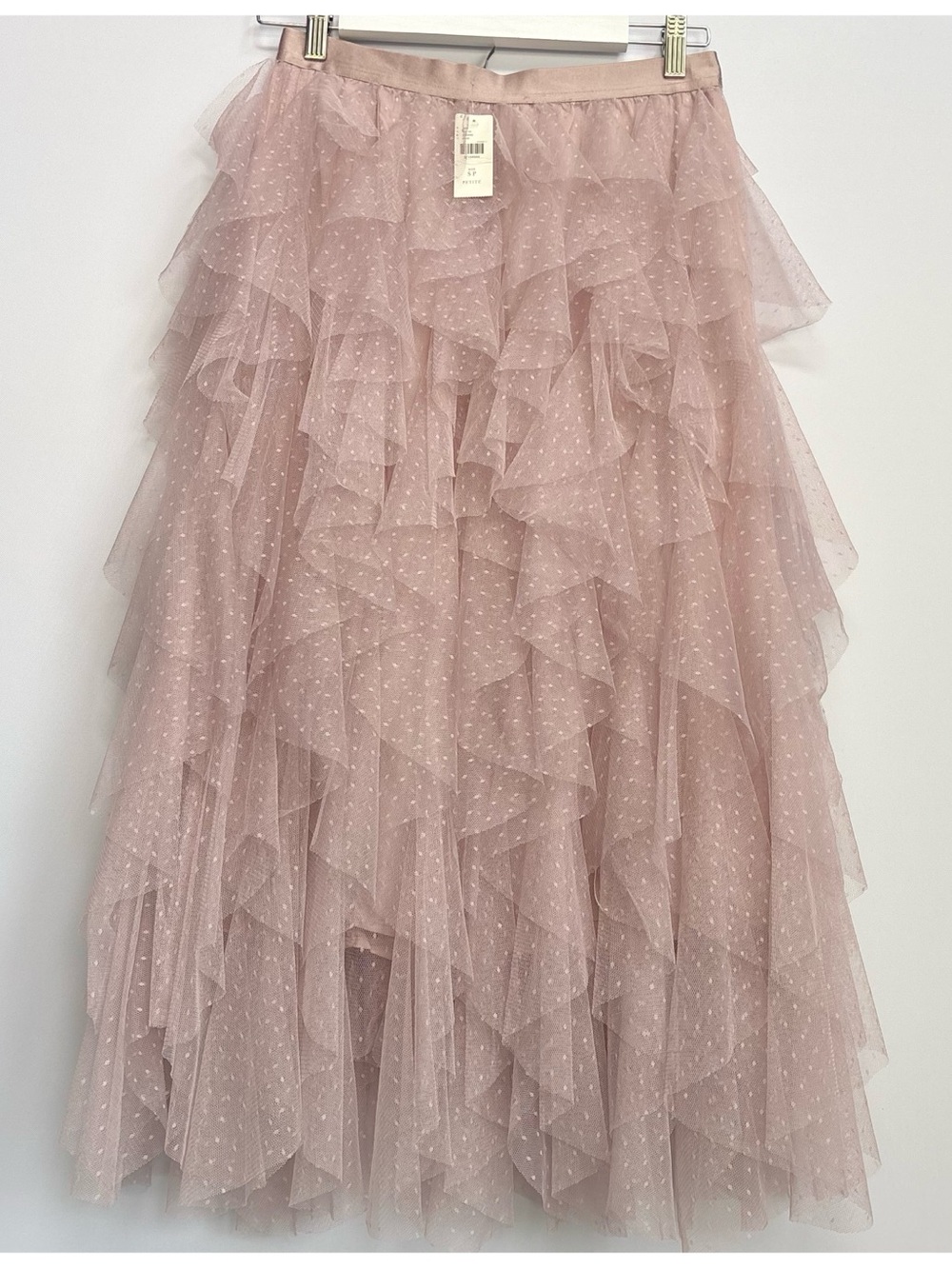 NWT Anthropologie The Cheri Ruffled Tulle Midi Skirt, S Petite - Picture 9 of 13